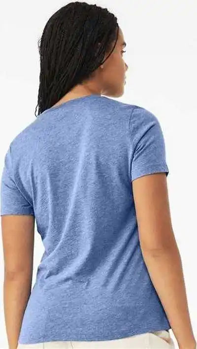 Bella + Canvas 6413 Womens Relaxed Fit Triblend Tee Blue