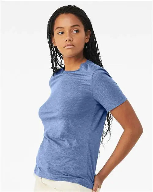 Bella + Canvas 6413 Women’s Relaxed Fit Triblend Tee - Blue