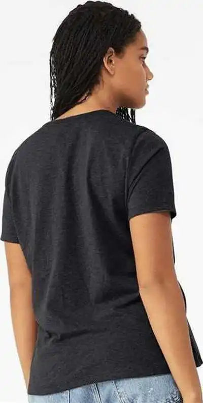 Bella + Canvas 6413 Womens Relaxed Fit Triblend Tee Solid Dark Gray