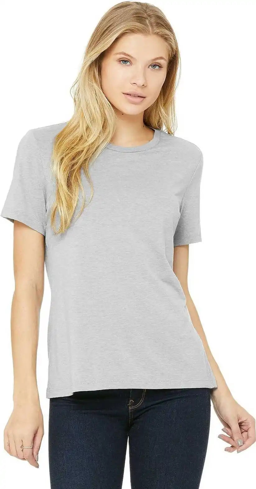Bella + Canvas 6413 Women’s Relaxed Triblend Short Sleeve Tee Athletic Grey
