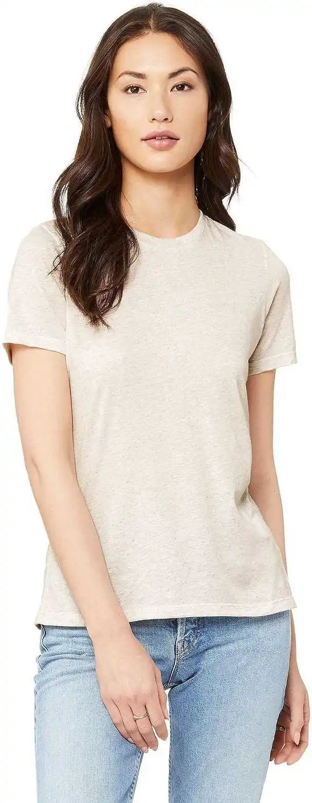 Bella + Canvas 6413 Women’s Relaxed Triblend Short Sleeve Tee Oatmeal