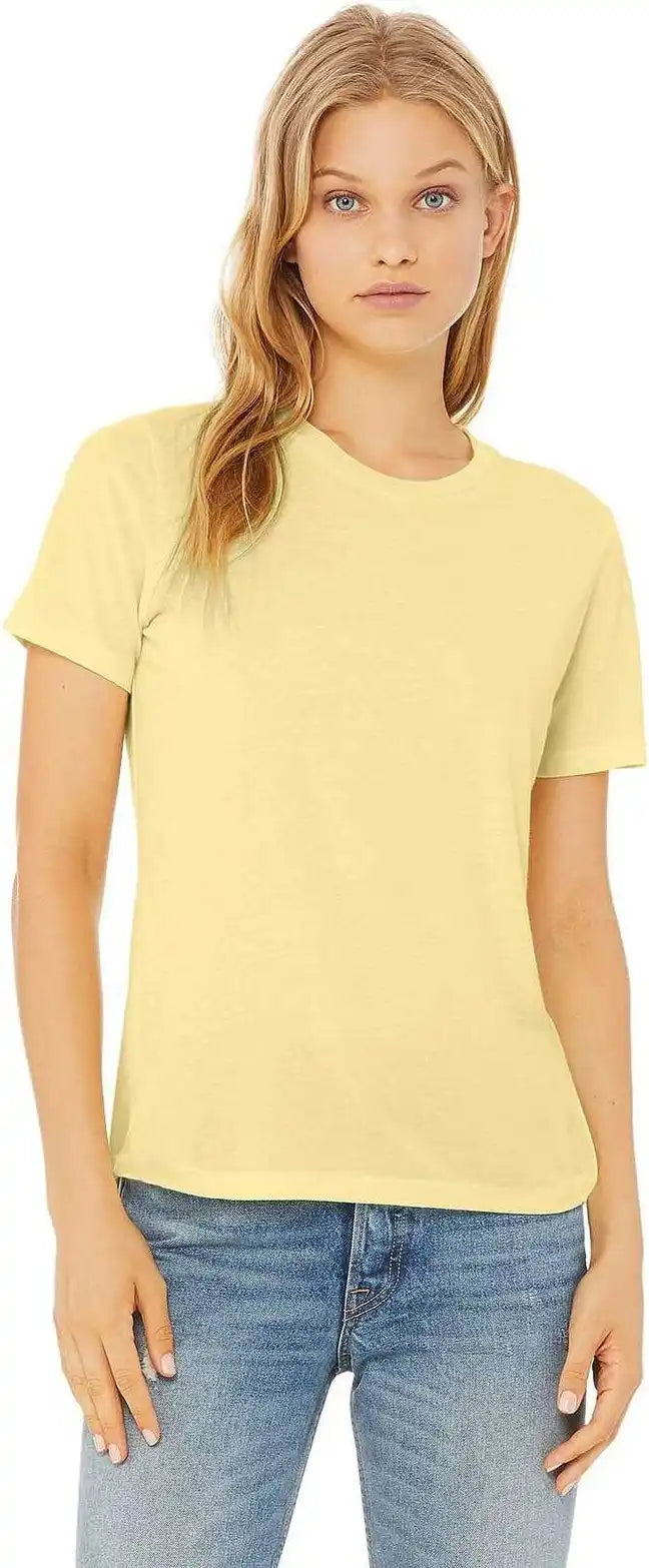 Bella + Canvas 6413 Women’s Relaxed Triblend Short Sleeve Tee Pale Yellow