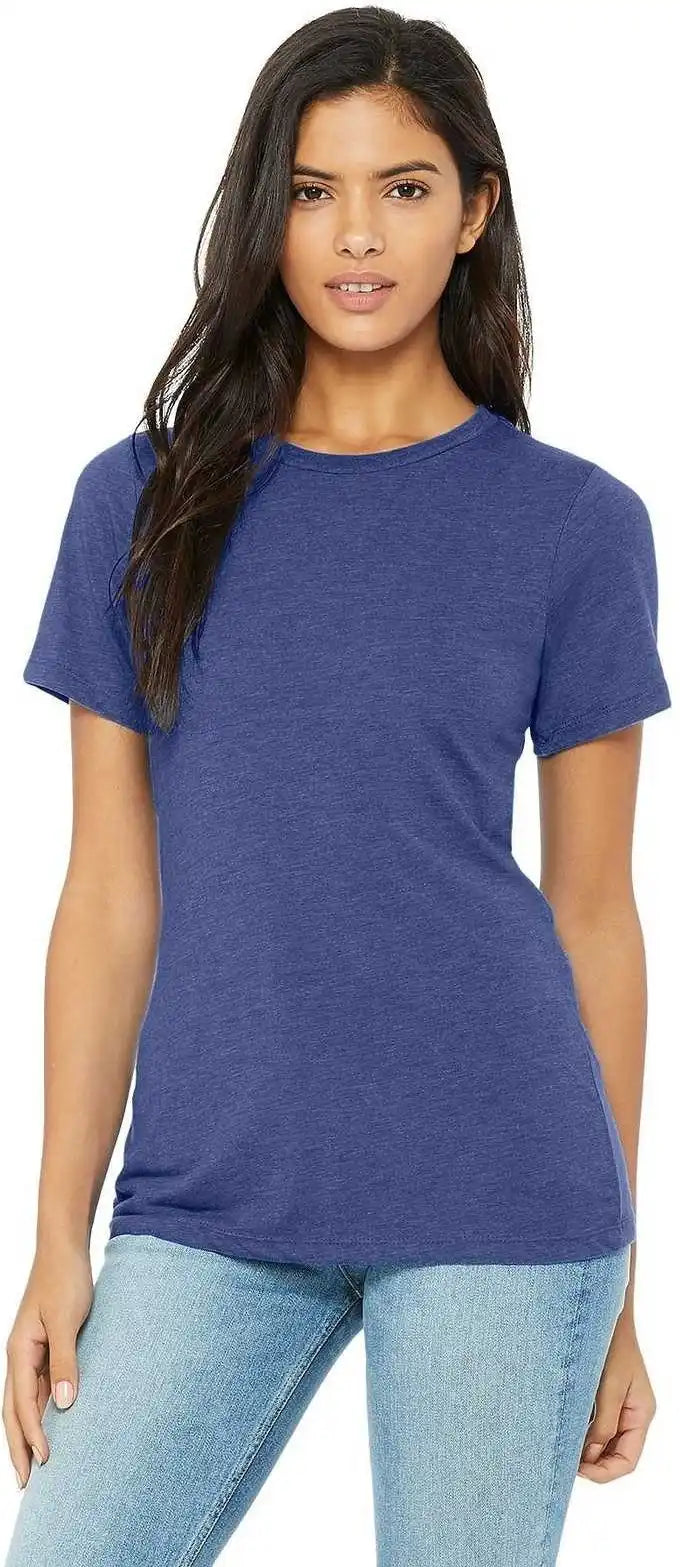 Bella + Canvas 6413 Women’s Relaxed Triblend Short Sleeve Tee True Royal