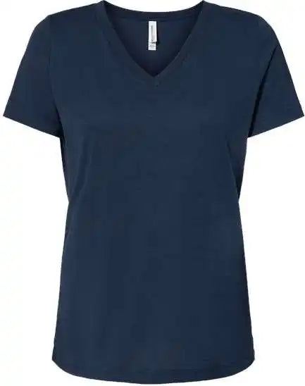 Bella + Canvas 6415 Women’s Relaxed Triblend Short Sleeve V-neck Tee - Solid Navy