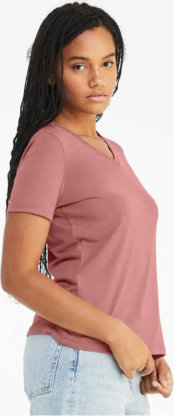 Bella + Canvas 6415 Women’s Relaxed Triblend Short Sleeve v Neck Tee Mauve