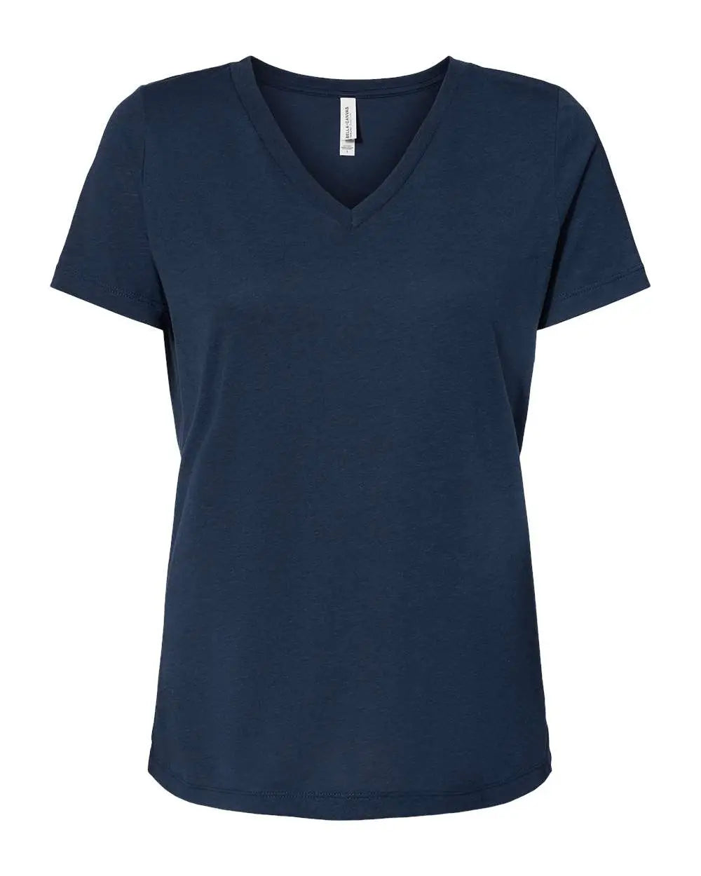 Bella + Canvas 6415 Women’s Relaxed Triblend Short Sleeve V-neck Tee - Solid Navy - s