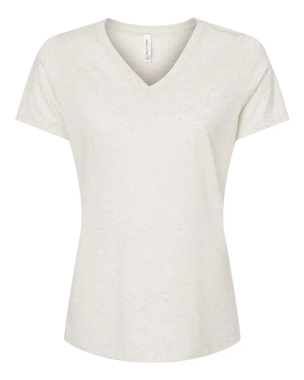 Bella + Canvas 6415 Women’s Relaxed Triblend Short Sleeve V-neck Tee - Oatmeal - Sand / s