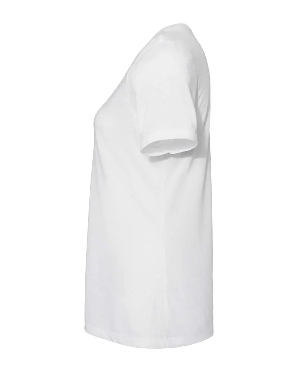 Bella + Canvas 6415 Women’s Relaxed Triblend Short Sleeve V-neck Tee - Solid White