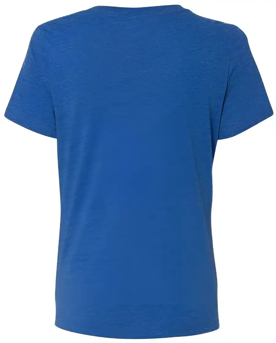 Bella + Canvas 6415 Women’s Relaxed Triblend Short Sleeve V-neck Tee - True Royal