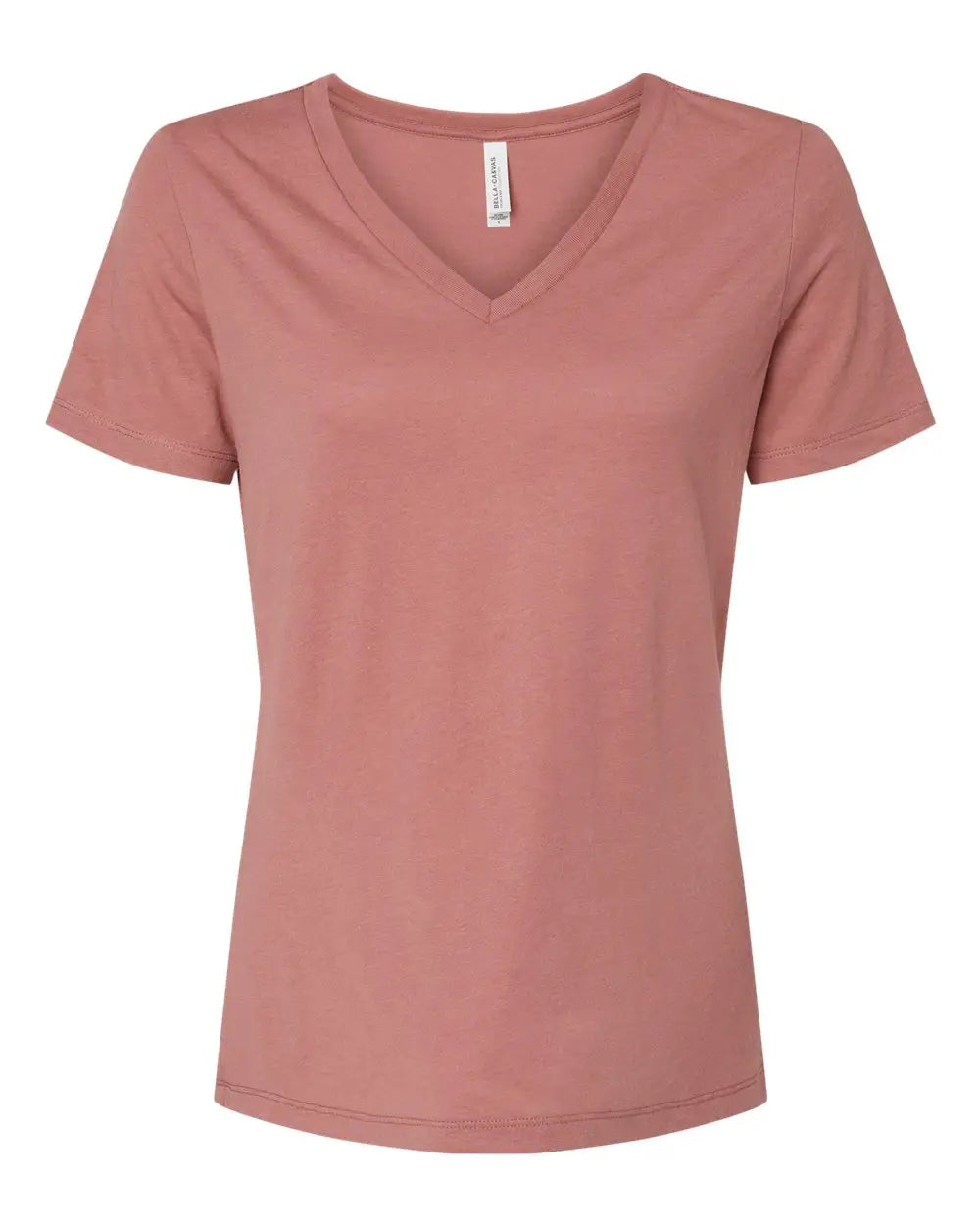 Bella + Canvas 6415 Women’s Relaxed Triblend Short Sleeve V-neck Tee - Mauve - Pink / s