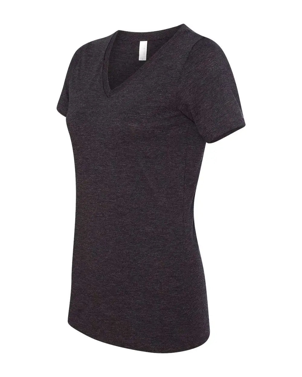 Bella + Canvas 6415 Women’s Relaxed Triblend Short Sleeve V-neck Tee - Charcoal Black