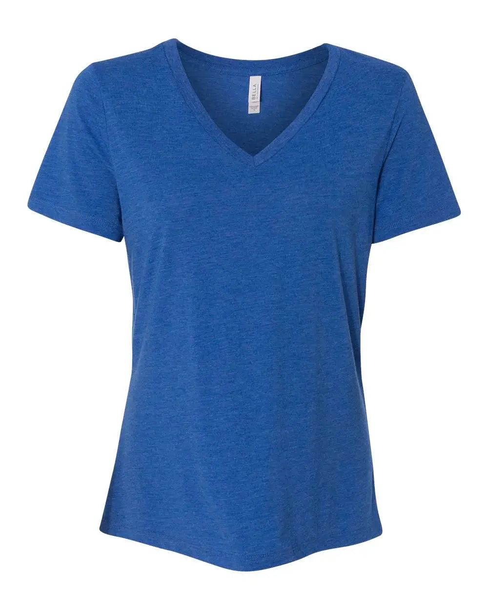 Bella + Canvas 6415 Women’s Relaxed Triblend Short Sleeve V-neck Tee - True Royal - s