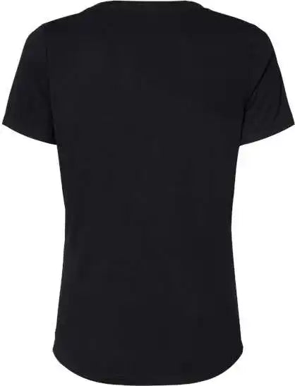 Bella + Canvas 6415 Women’s Relaxed Triblend Short Sleeve V-neck Tee - Solid Black