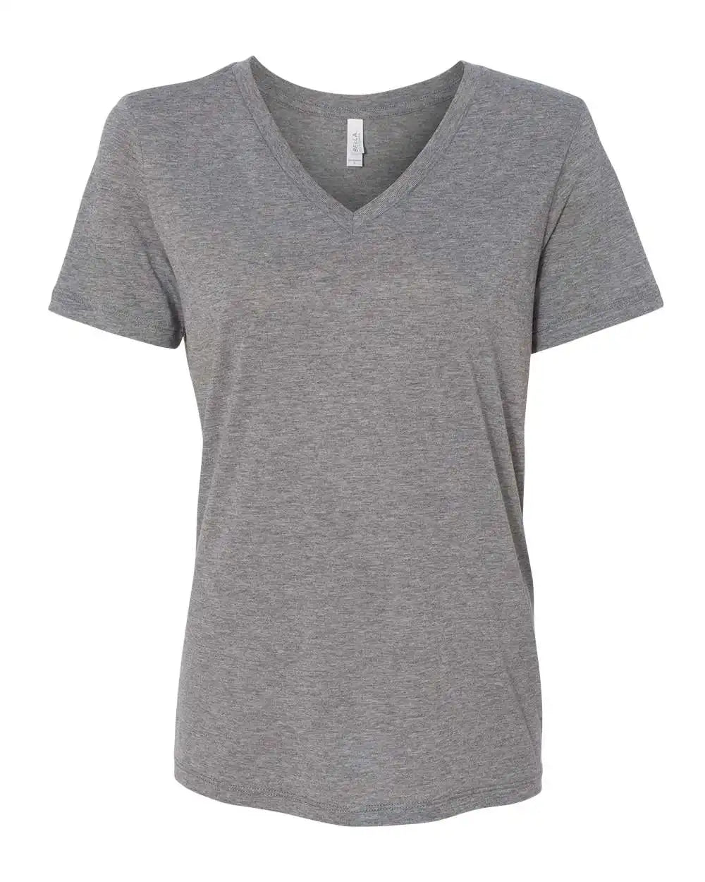 Bella + Canvas 6415 Women’s Relaxed Triblend Short Sleeve V-neck Tee - Grey - s