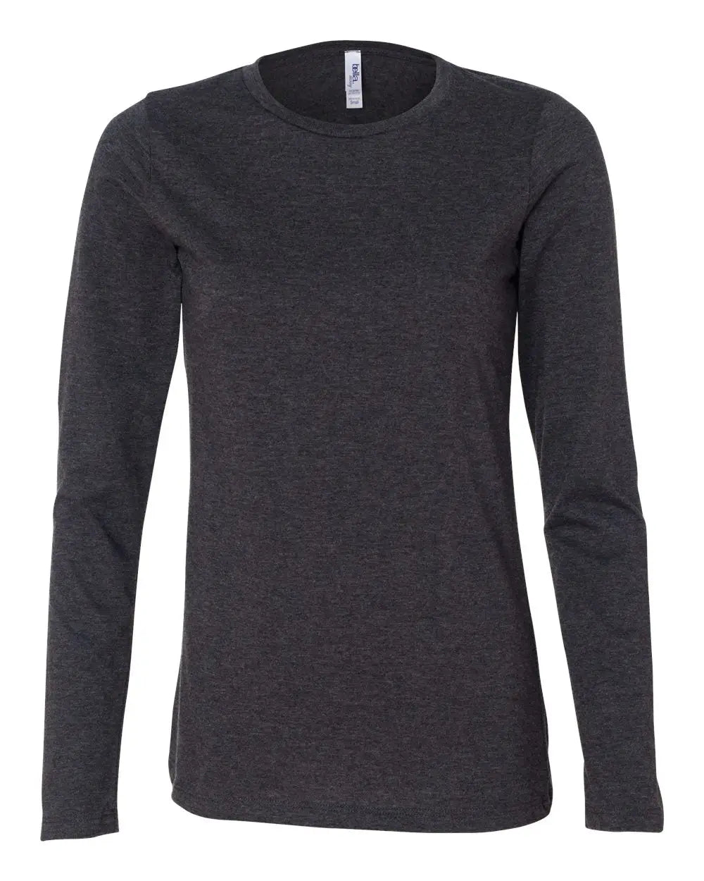 Bella + Canvas 6450 Women’s Relaxed Jersey Long Sleeve Tee - Dark Grey Heather - Gray / m