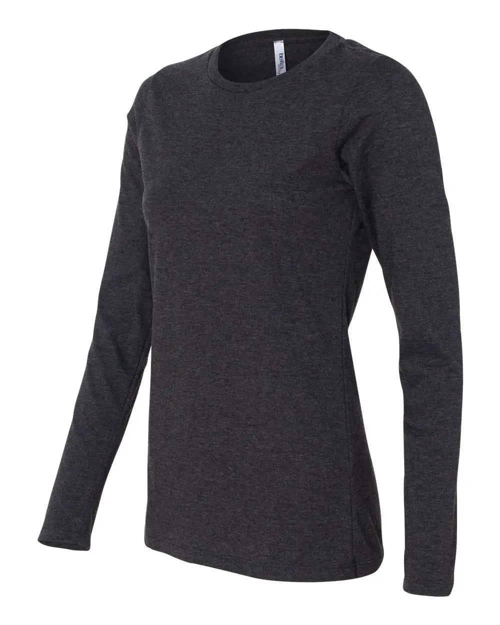 Bella + Canvas 6450 Women’s Relaxed Jersey Long Sleeve Tee - Dark Grey Heather - Gray / m
