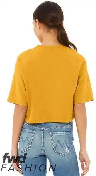 Bella + Canvas 6482 Fwd Fashion Women’s Jersey Cropped Tee Mustard