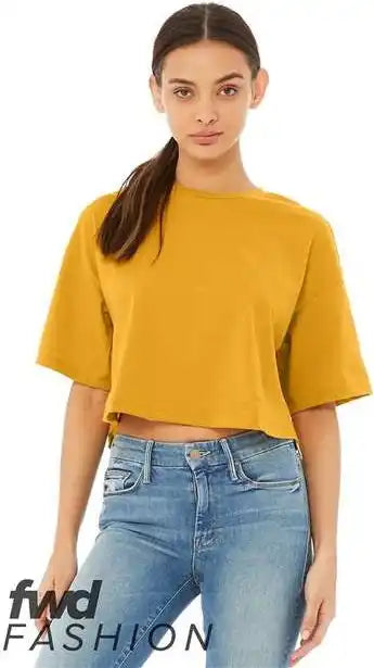 Bella + Canvas 6482 Fwd Fashion Women’s Jersey Cropped Tee Mustard