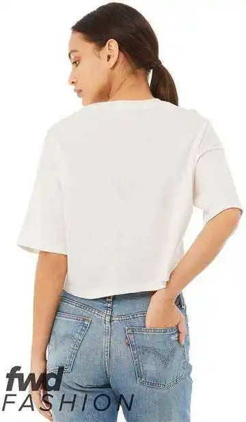 Bella + Canvas 6482 Fwd Fashion Women’s Jersey Cropped Tee Vintage White