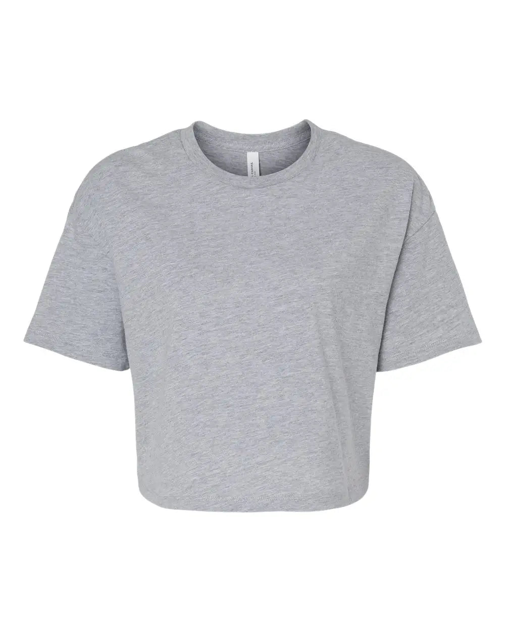 Bella + Canvas 6482 Women’s Jersey Crop Tee - Athletic Heather - Gray / s