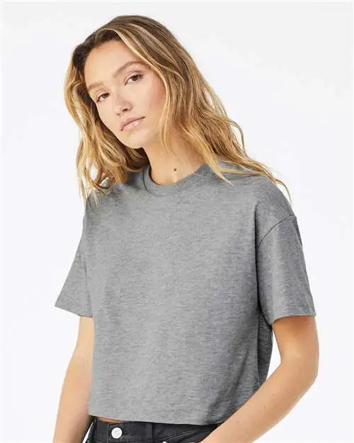 Bella + Canvas 6482 Women’s Jersey Crop Tee - Athletic Heather