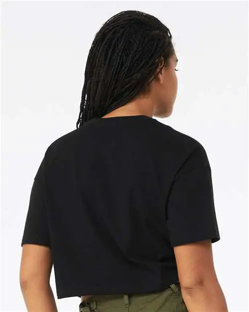 Bella + Canvas 6482 Women’s Jersey Crop Tee - Black