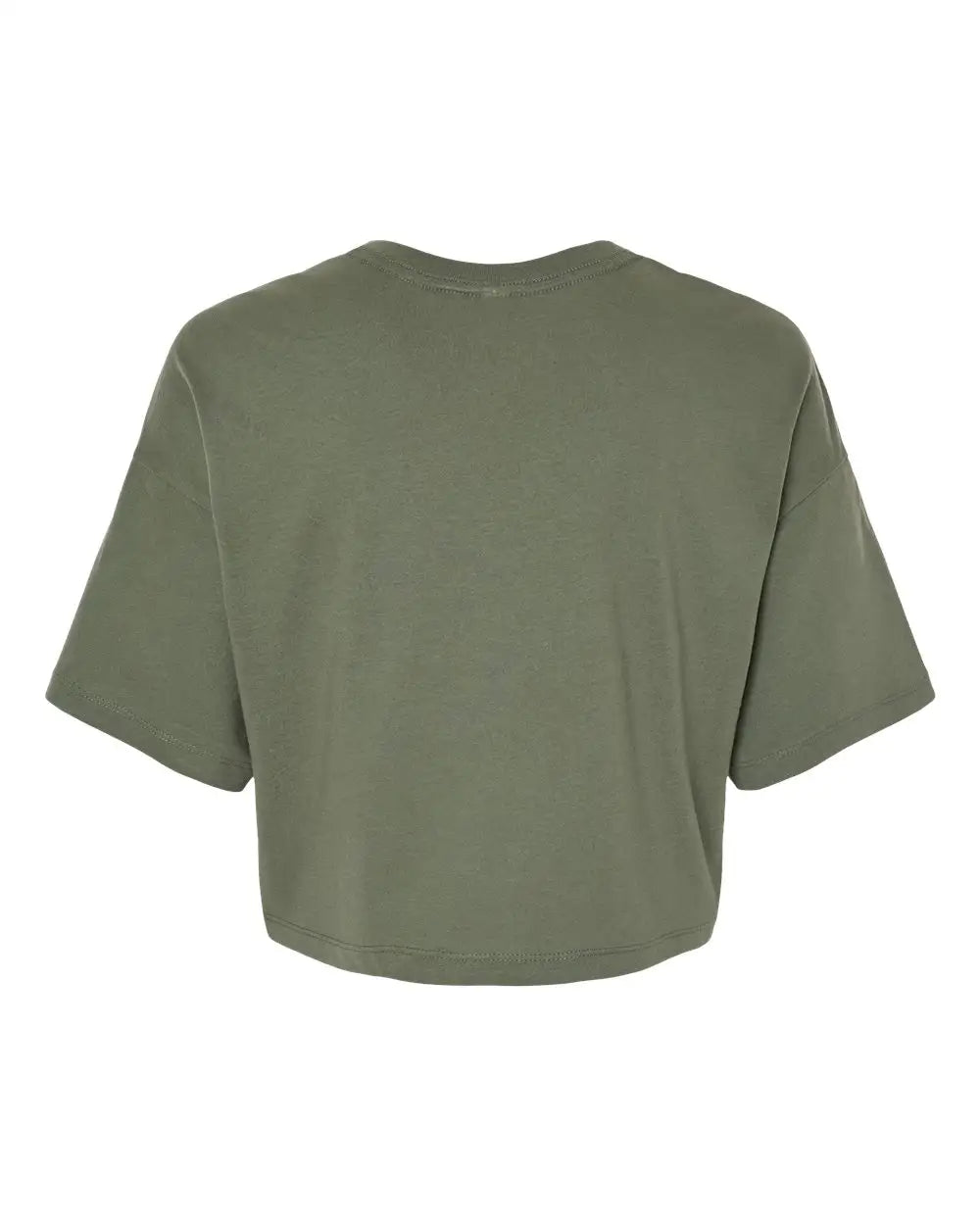 Bella + Canvas 6482 Women’s Jersey Crop Tee - Military Green