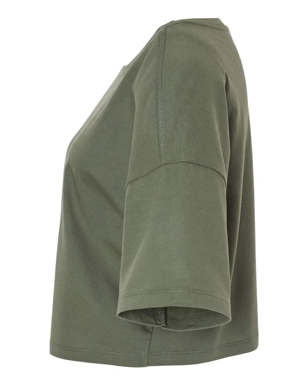Bella + Canvas 6482 Women’s Jersey Crop Tee - Military Green