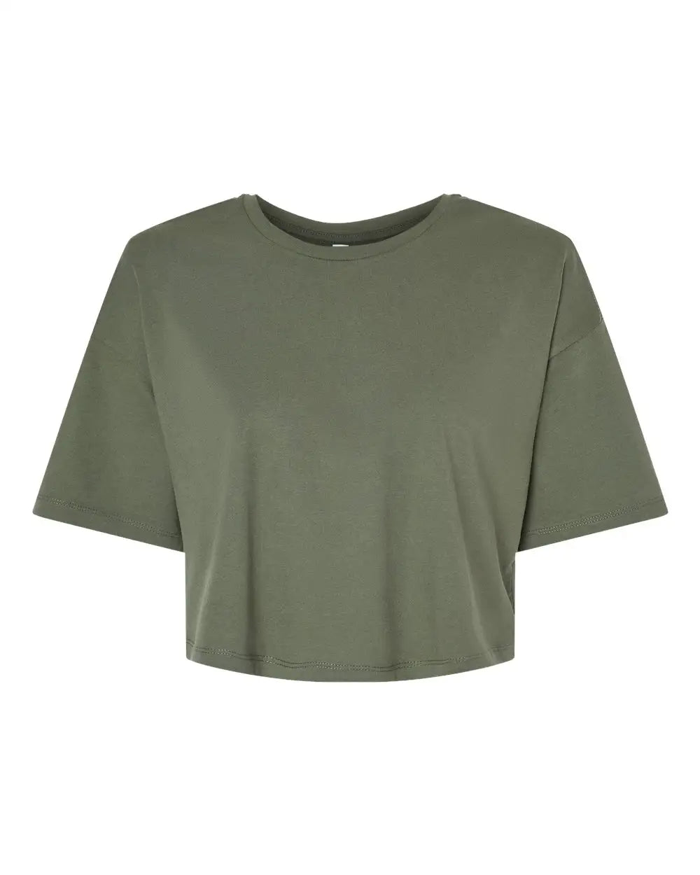Bella + Canvas 6482 Women’s Jersey Crop Tee - Military Green - s