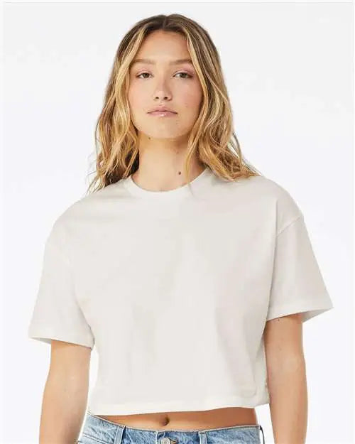 Bella + Canvas 6482 Women’s Jersey Crop Tee - Vintage White