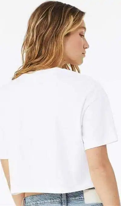 Bella + Canvas 6482 Women’s Jersey Crop Tee White