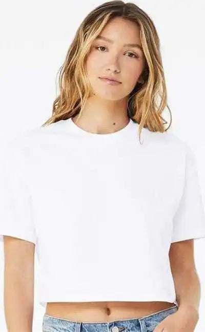 Bella + Canvas 6482 Women’s Jersey Crop Tee White