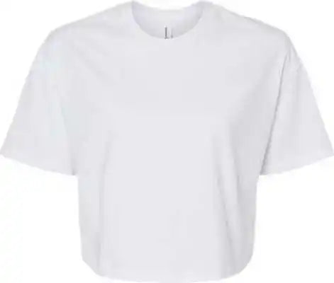 Bella + Canvas 6482 Women’s Jersey Crop Tee White