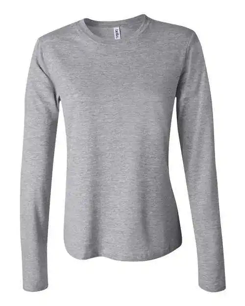 Bella + Canvas 6500 Womens Jersey Long Sleeve Tee Athletic Heather