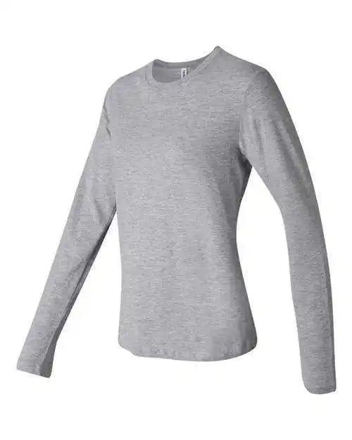 Bella + Canvas 6500 Womens Jersey Long Sleeve Tee Athletic Heather