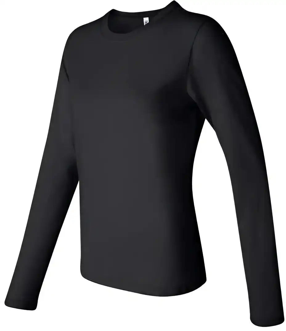 Bella + Canvas 6500 Womens Jersey Long Sleeve Tee - Black
