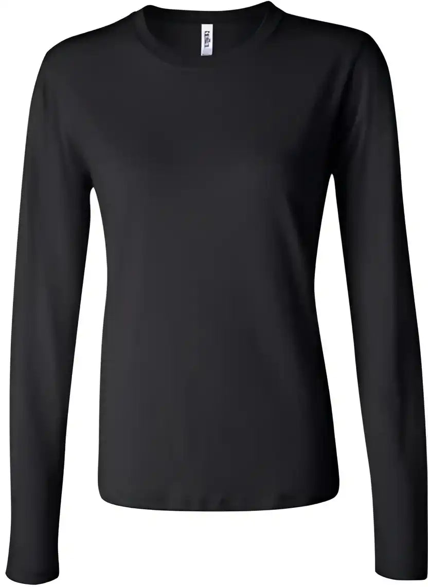 Bella + Canvas 6500 Womens Jersey Long Sleeve Tee - Black