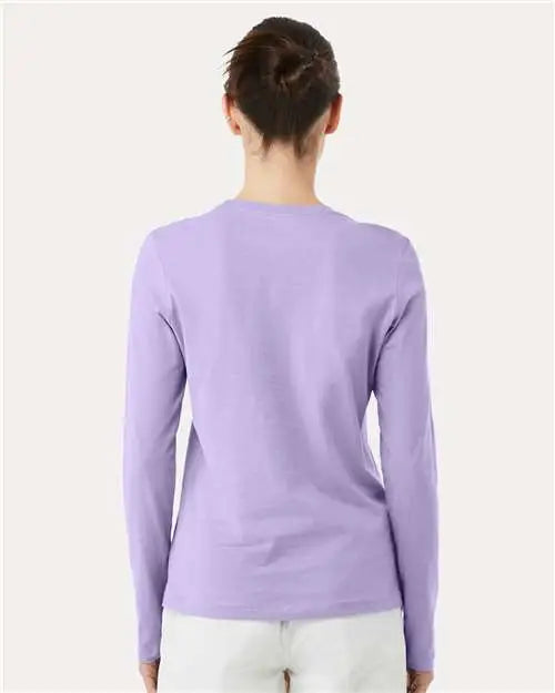 Bella + Canvas 6500 Women’s Jersey Long Sleeve Tee - Dark Lavender