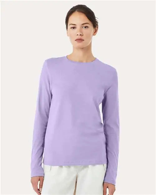Bella + Canvas 6500 Women’s Jersey Long Sleeve Tee - Dark Lavender