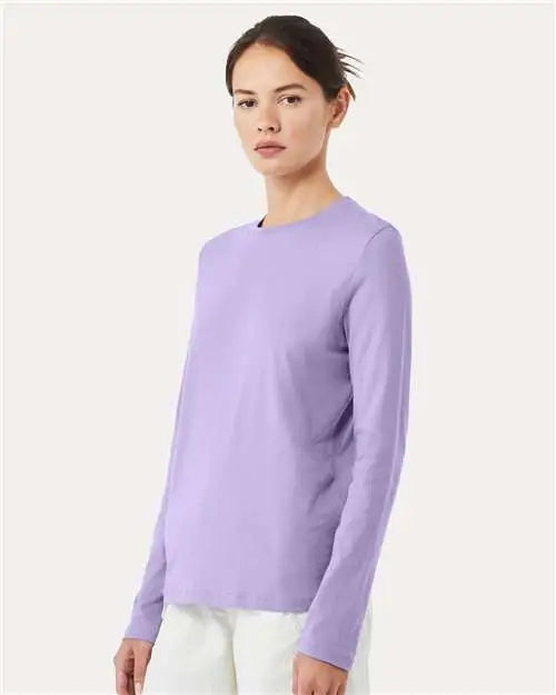 Bella + Canvas 6500 Women’s Jersey Long Sleeve Tee - Dark Lavender