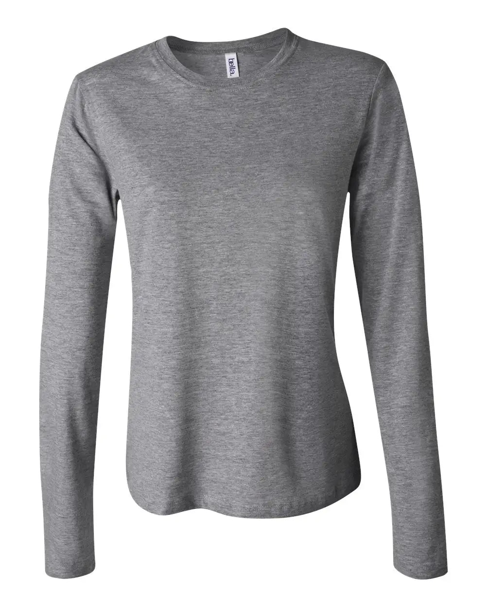 Bella + Canvas 6500 Women’s Jersey Long Sleeve Tee - Deep Heather - Dark Gray / s