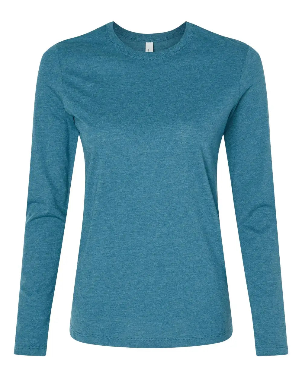 Bella + Canvas 6500 Women’s Jersey Long Sleeve Tee - Heather Deep Teal - s