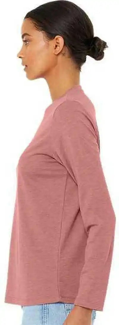 Bella + Canvas 6500 Womens Jersey Long Sleeve Tee Heather Mauve