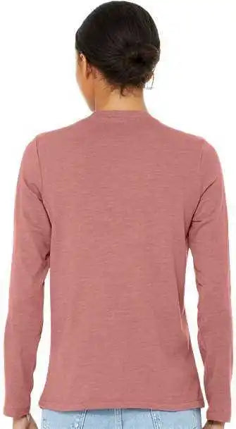 Bella + Canvas 6500 Womens Jersey Long Sleeve Tee Heather Mauve