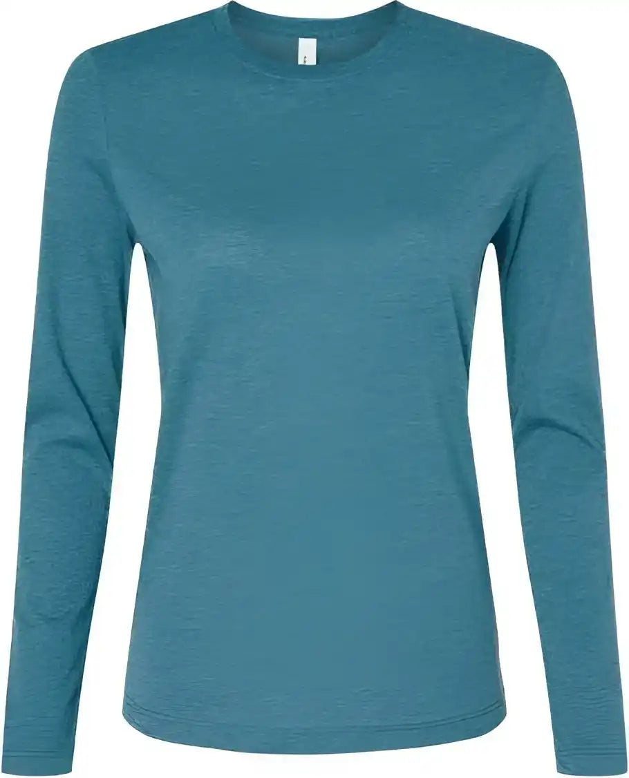 Bella + Canvas 6500 Womens Jersey Long Sleeve Tee Heather Slate