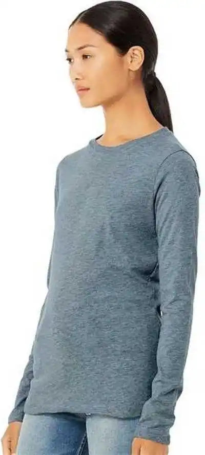 Bella + Canvas 6500 Womens Jersey Long Sleeve Tee Heather Slate