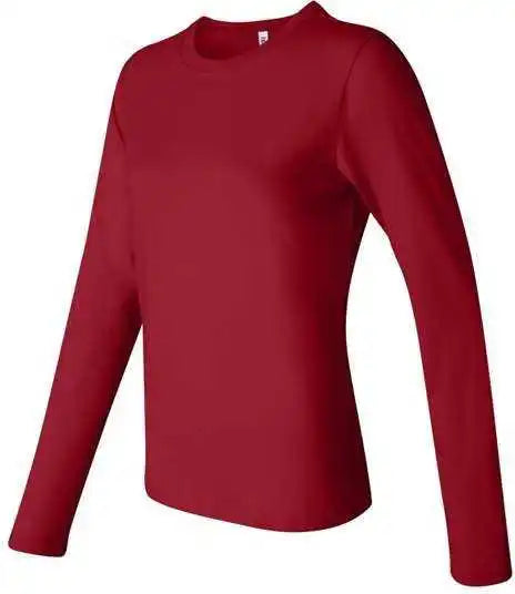 Bella + Canvas 6500 Womens Jersey Long Sleeve Tee Red