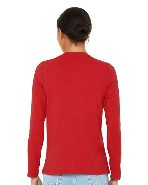 Bella + Canvas 6500 Women’s Jersey Long Sleeve Tee - Red