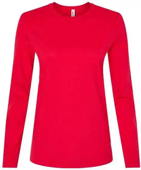 Bella + Canvas 6500 Womens Jersey Long Sleeve Tee Red