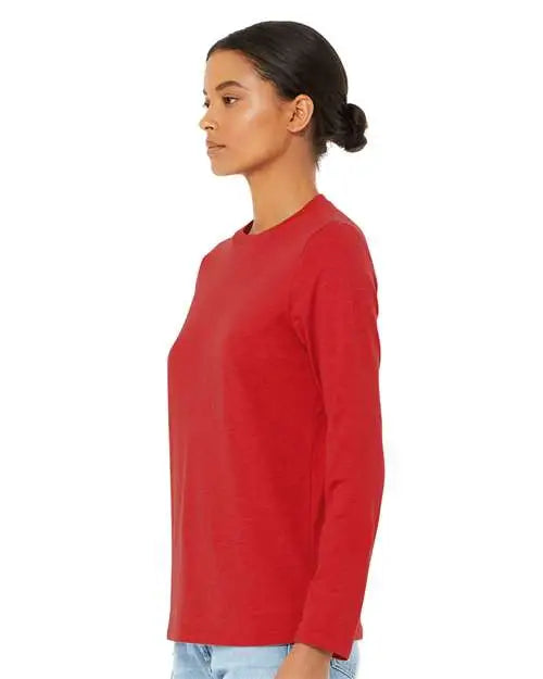Bella + Canvas 6500 Women’s Jersey Long Sleeve Tee - Red